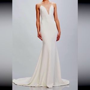 Theia Bruna Minimalist Classic Wedding Dress